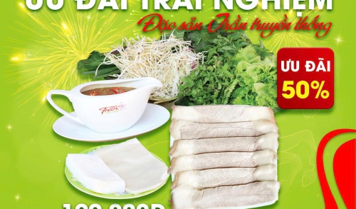 Ưu Đãi Trải Nghiệm - Giảm 50% Món Đặc Sản Trần